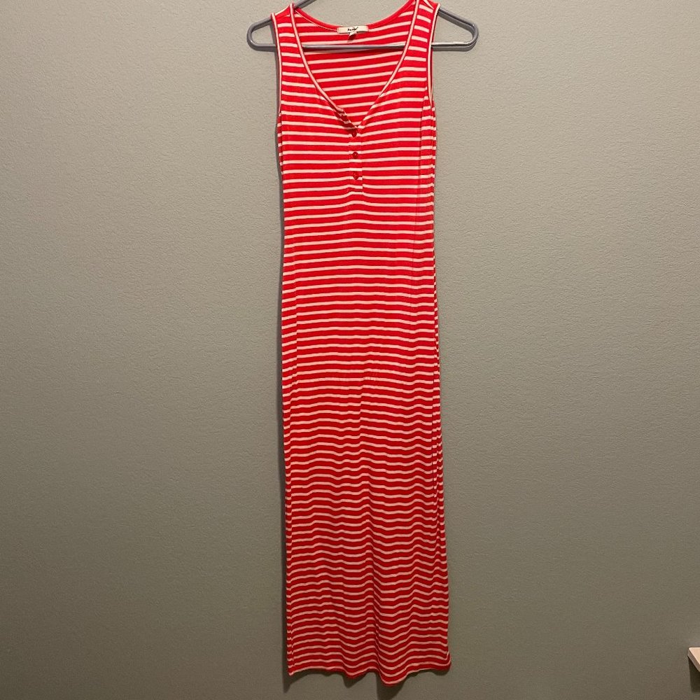 Papaya Striped Maxi Dress